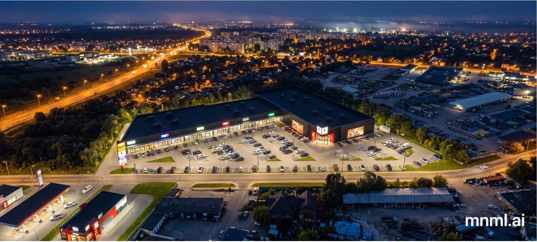 Wizualizacja parku handlowego SHOPLAND Starogard Gdański przy ul. Tczewskiej
